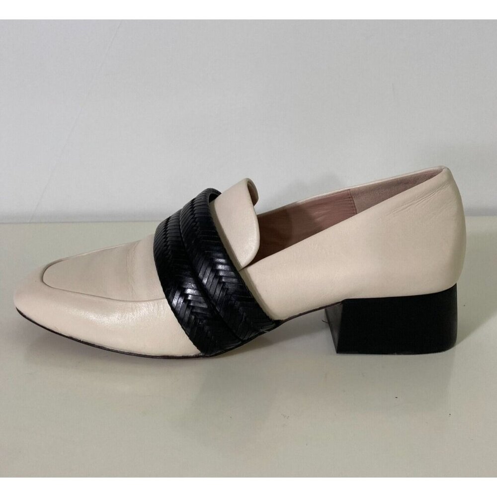 AD & Daughters Shoes Womens 7 Corya Braided Keeper Leather Block Heel Loafer